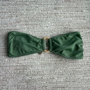 Tori Praver Swimwear Green Bandeau Bikini Top